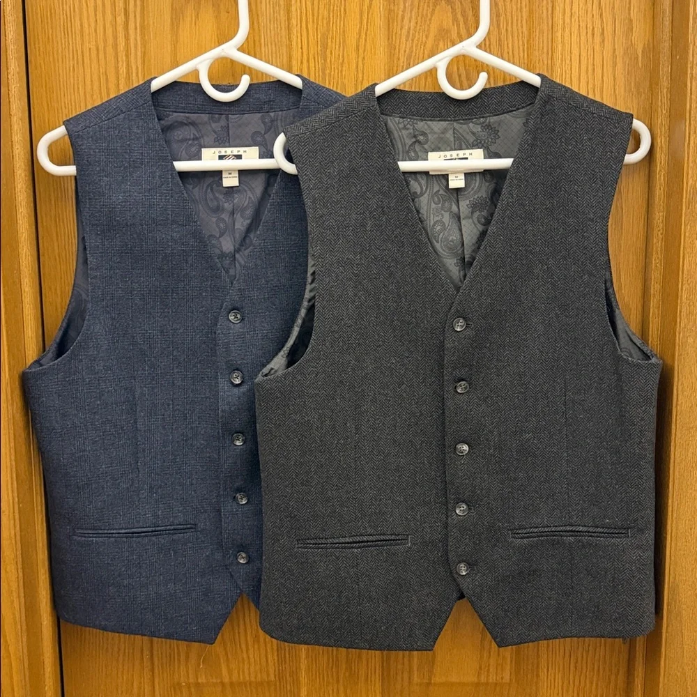 NWOT JOSEPH ABBOUD Paisley Wool Blend Button Up Formal Vest Bundle Size M